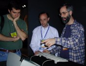 Ari, Don, and me looking at a PC